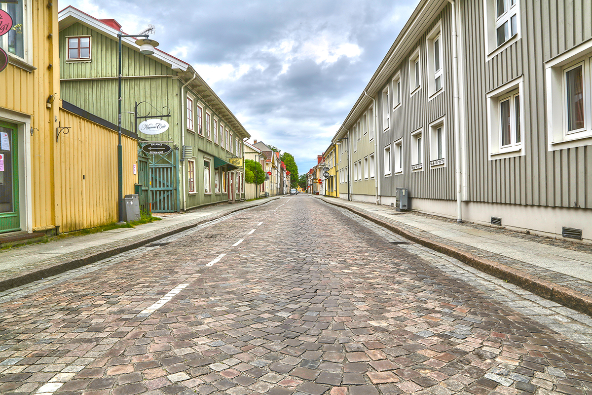 Miljöbild från Drottninggatan i Alingsås